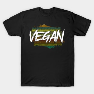 Retro Colored Vegan Stripes T-Shirt T-Shirt